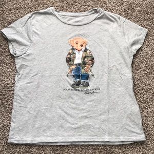 Polo Bear Camouflage Grey Tee